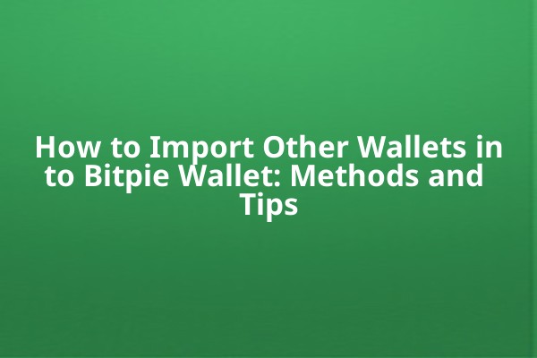 How to Import Other Wallets into Bitpie Wallet: Methods and Tips
